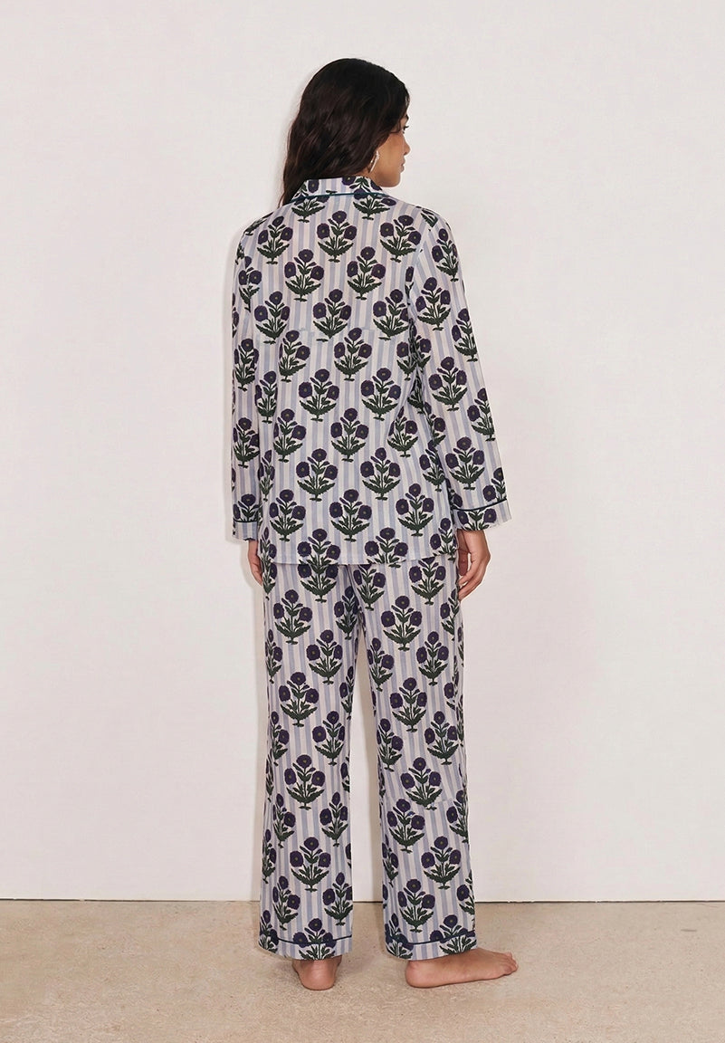 PYJAMA LONG ALTAI BLEU