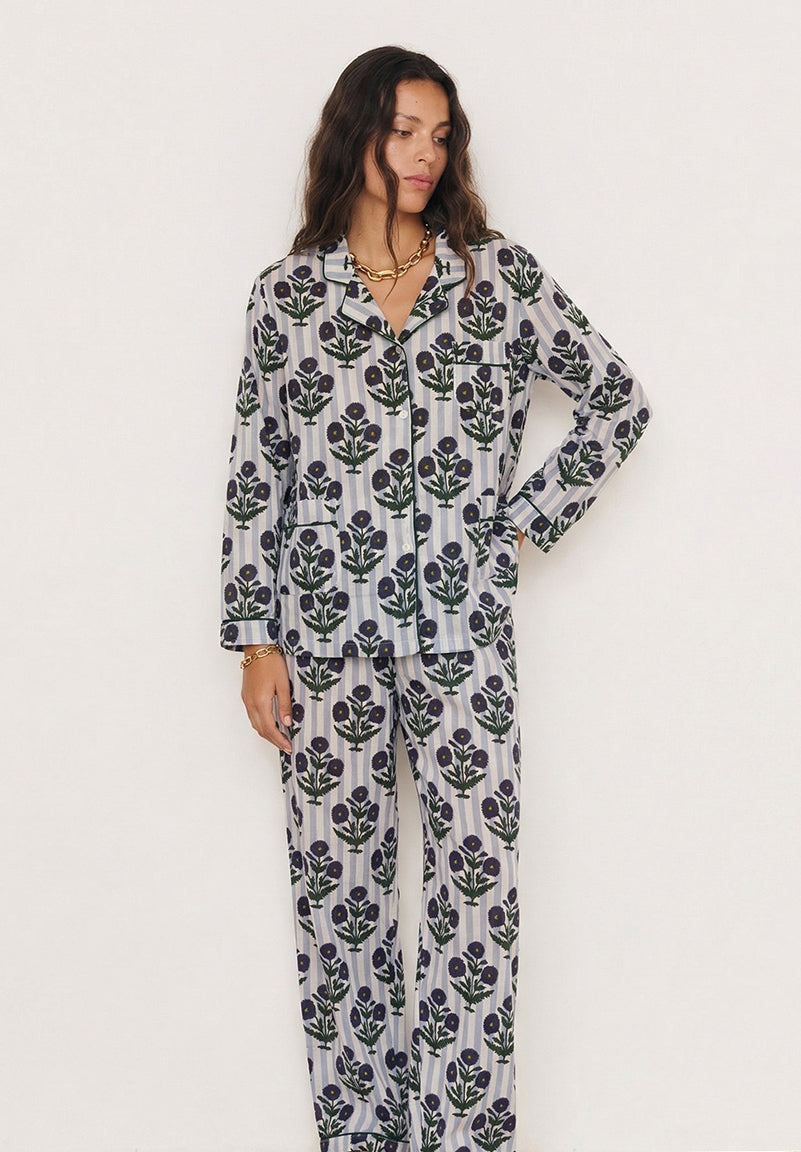 PYJAMA LONG ALTAI BLEU