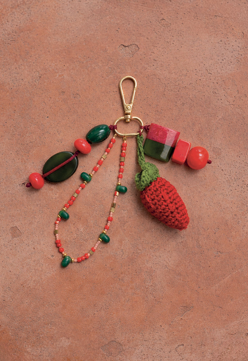 PORTE CLEFS FRAISE