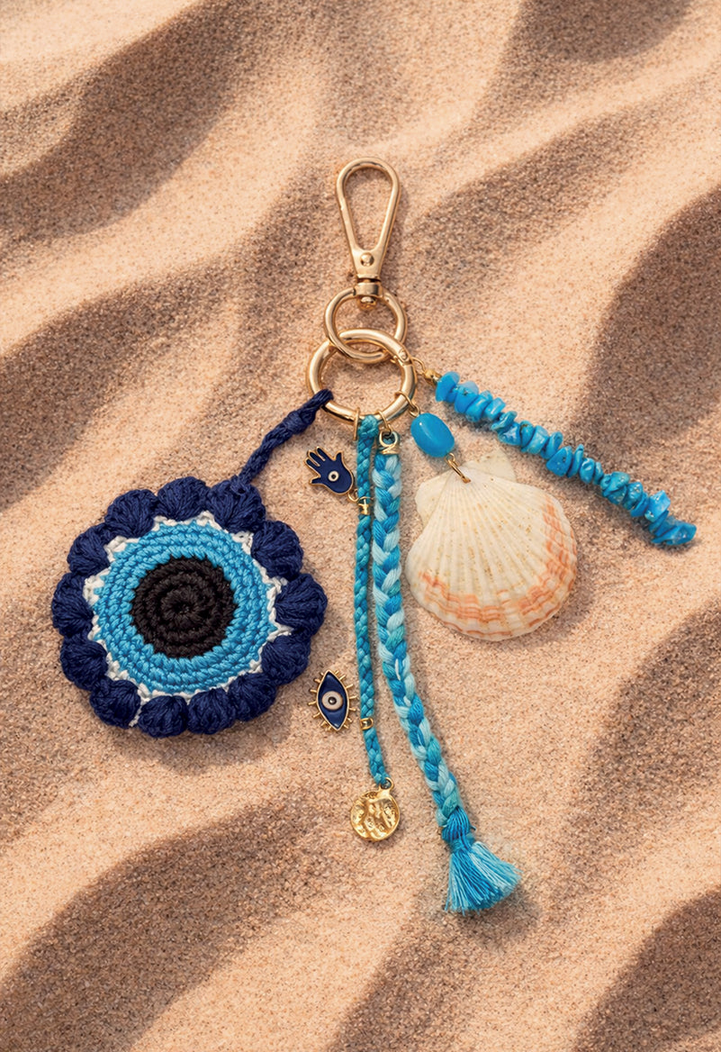 PORTE CLEFS CROCHETÉ OEIL