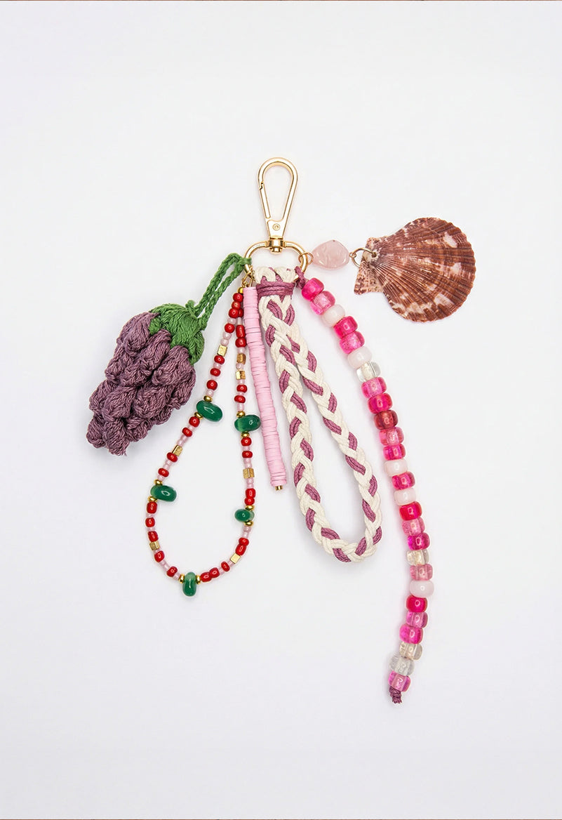 PORTE CLEFS CHARM RAISIN