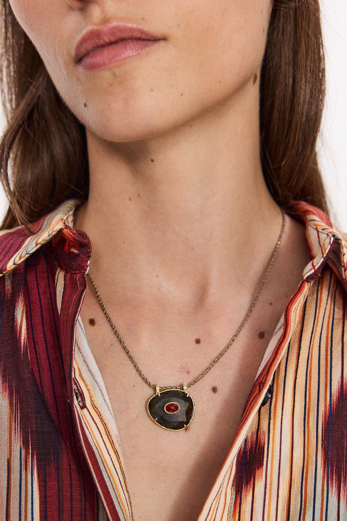 COLLIER DOUBLE STONE
