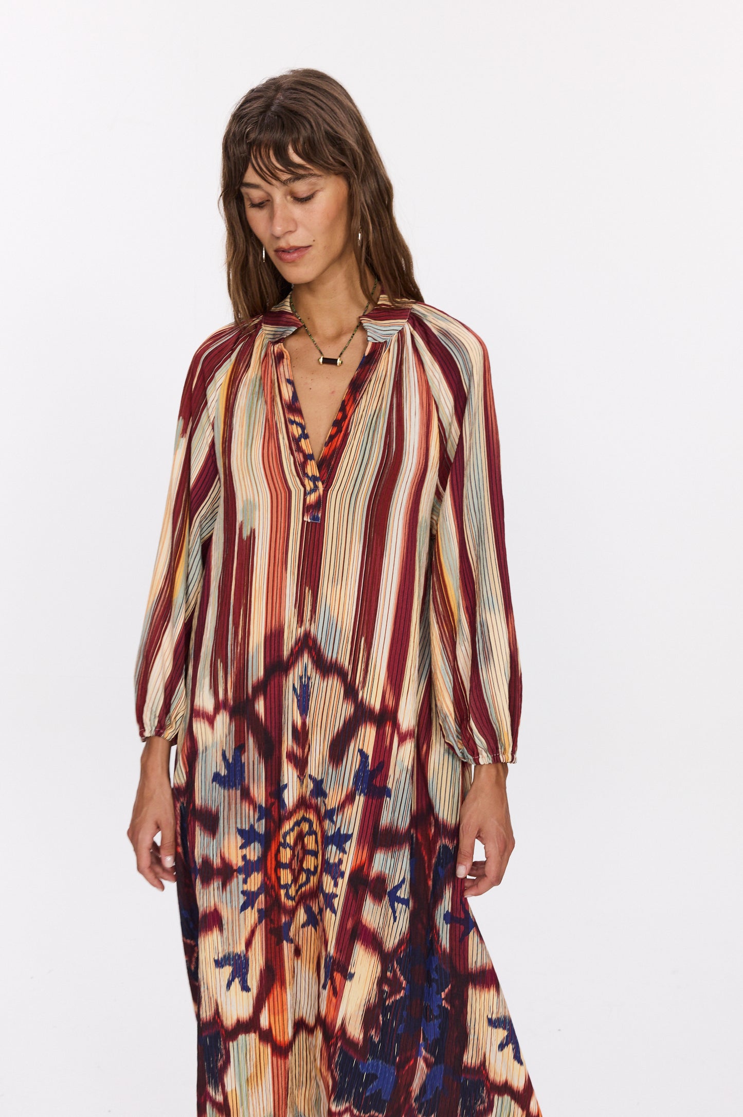 8 . ROSALINE LONG-SLEEVED MAXI DRESS