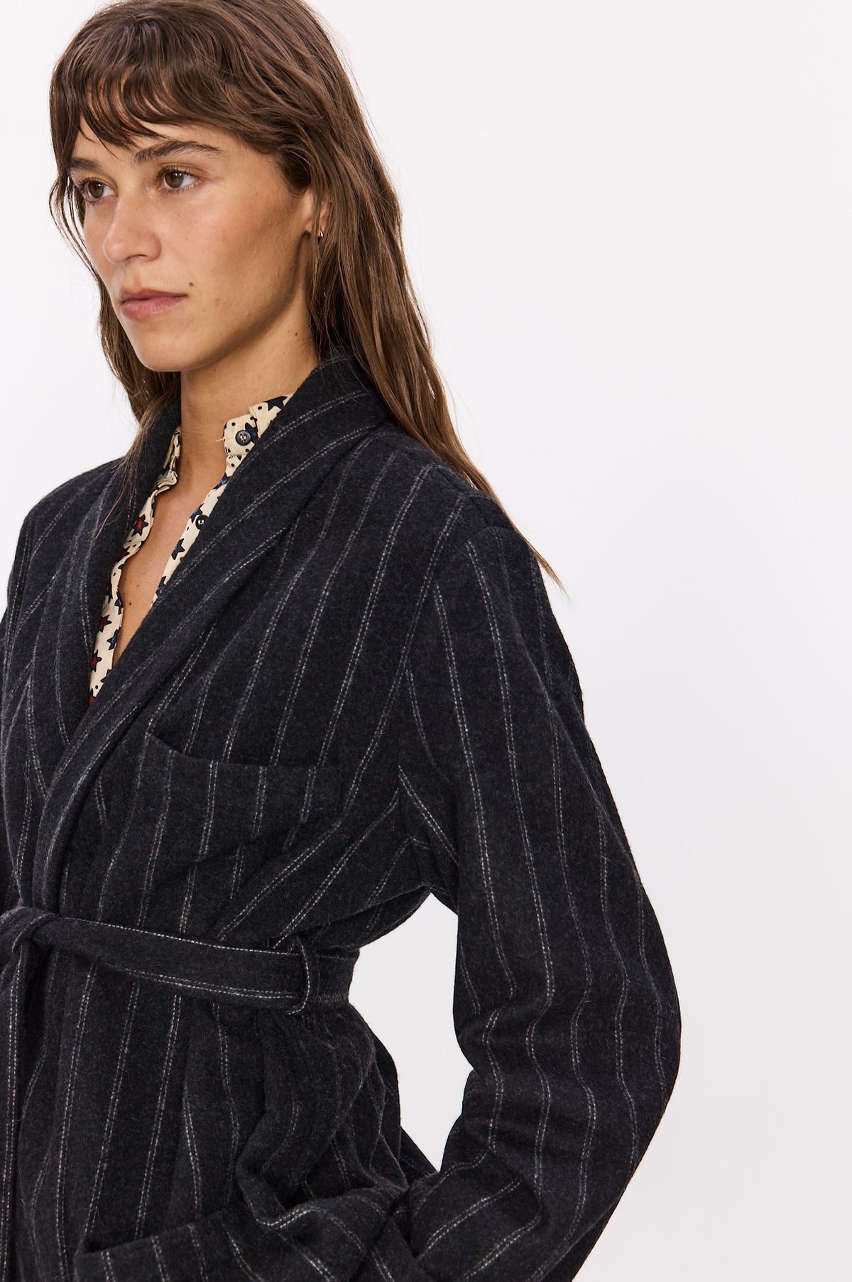 601 . LONG-SLEEVED STRIPED JACKET