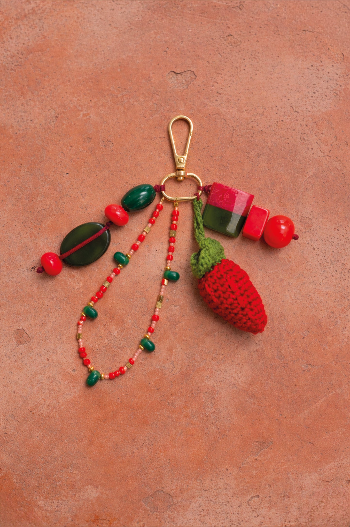 PORTE CLEFS FRAISE