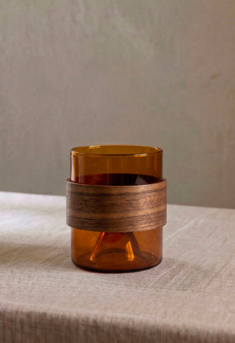 BLOWN GLASS MUG WITH HANDLE