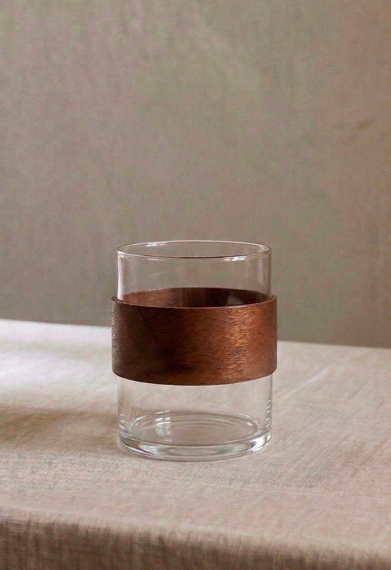 BLOWN GLASS MUG WITH HANDLE