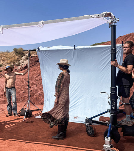 Équipe pendant le shooting