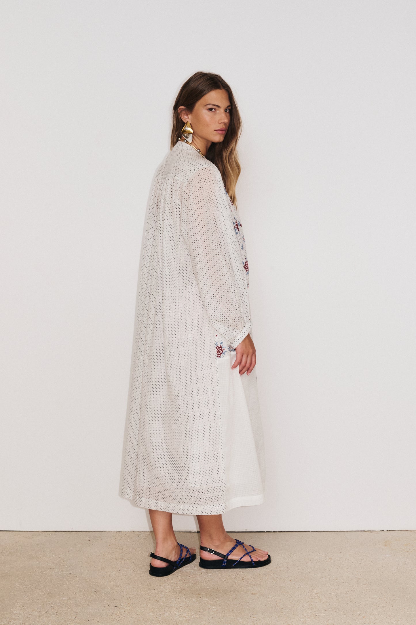 Robe chemise Sunny Stella Forest dos, silhouette midaxi moderne