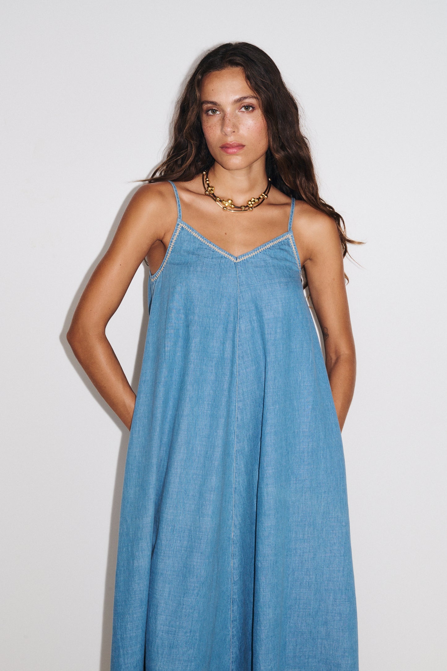 Robe estivale Stella Forest avec bretelles réglables et coupe fluide