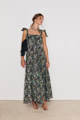 Robe Sunset Stella Forest portée, robe longue lumineuse à strass holographiques